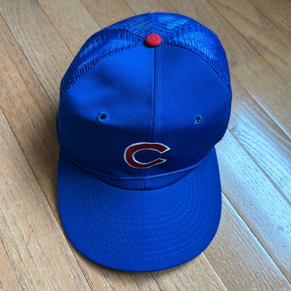 Vintage MLB Chicago Cubs trucker SnapBack cap hat one size fits all plain logo